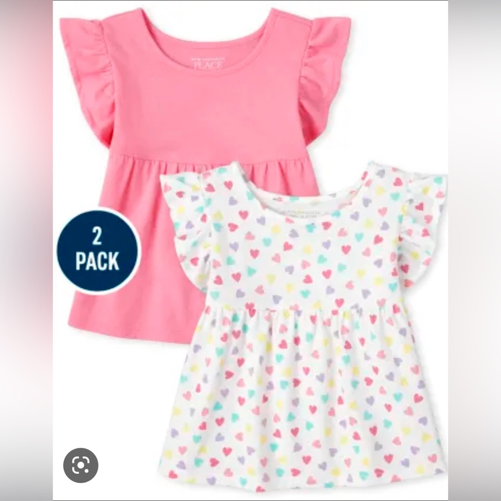 Children’s Place NWT (still in bag) 4T short sleeve ruffle 2-pack summer top